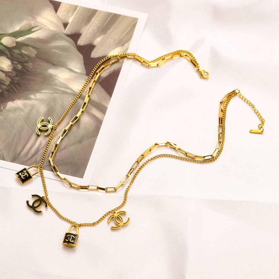 Set Collana Bracciale in Acciaio Inox 304