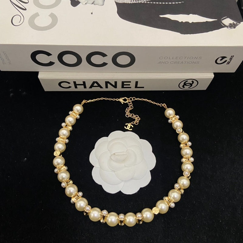 Classic Pearl-Look Beaded Choker