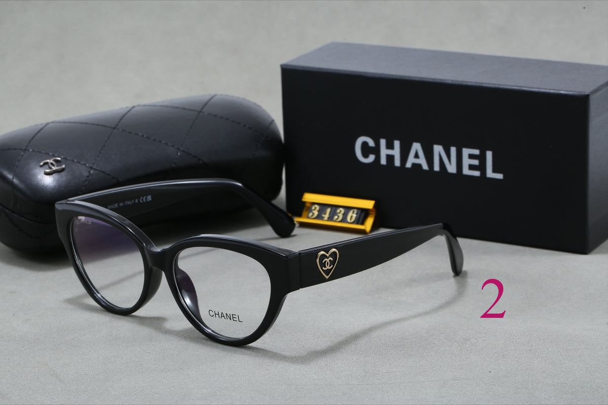 Round Logo-Temple Glasses - Clear and Tinted Lens Options