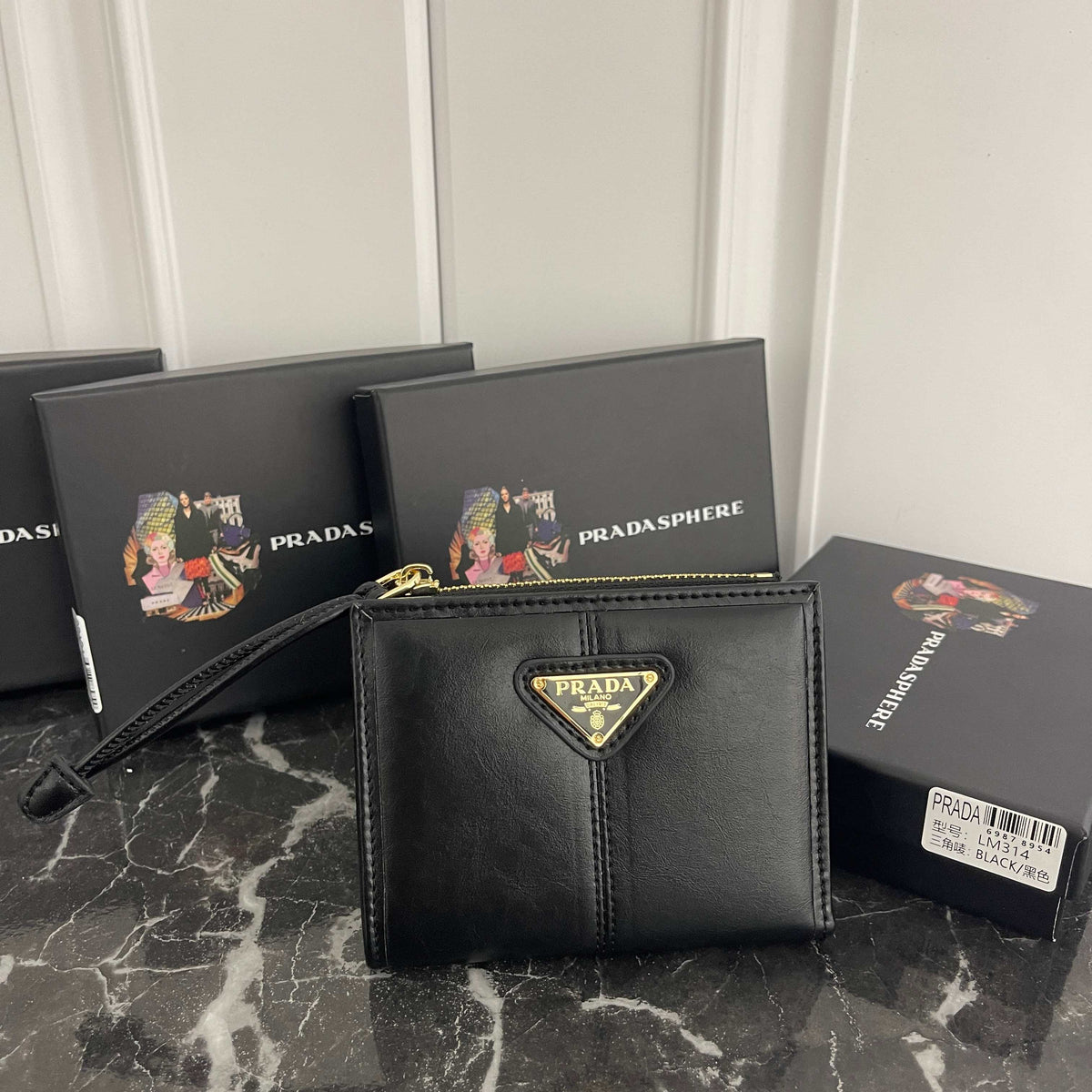 Luxury‑Inspired Trendy Wallets 030  Pr*da Series、Fashion Bags
