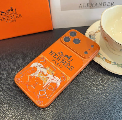 Fashion Aesthetic Shock Absorbing Protective Phone Case  He*mes Series、Fashion Phone Case