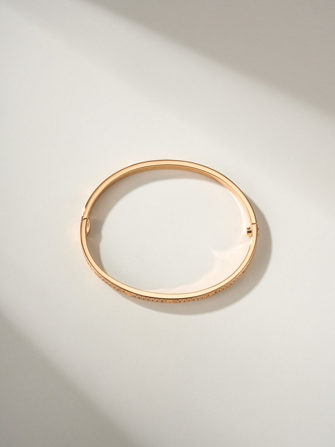 Pave Screw-Detail Bangle Bracelet