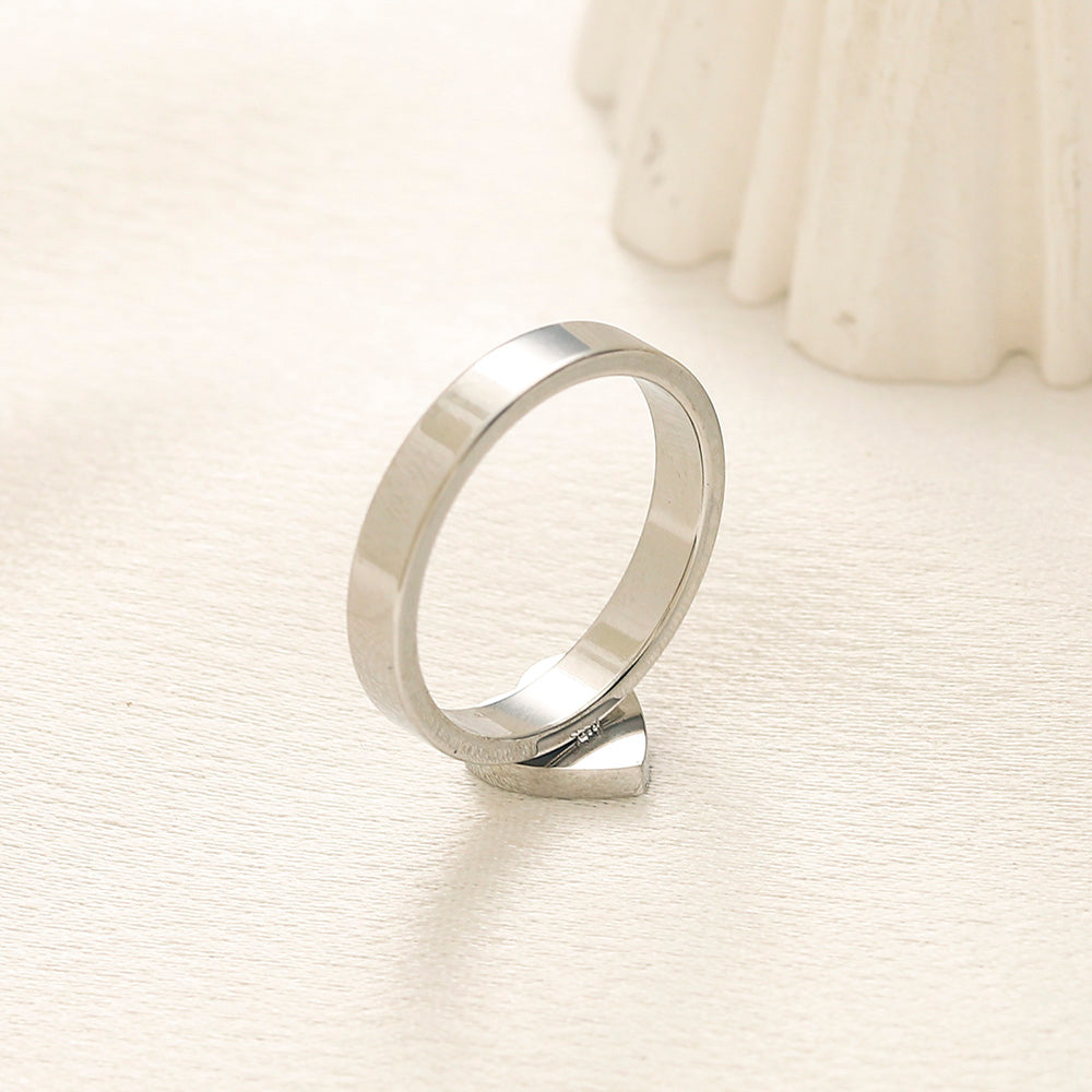 304 Stainless Steel Stamped Logo Ring、GU*CI Series Rings Collection