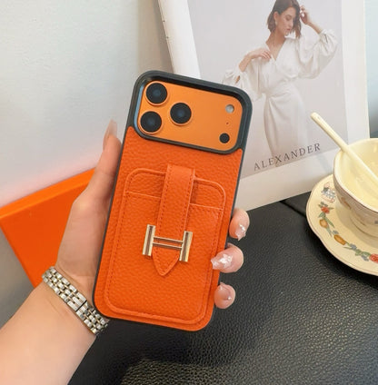 Fashion Aesthetic Shock Absorbing Protective Phone Case  He*mes Series、Fashion Phone Case
