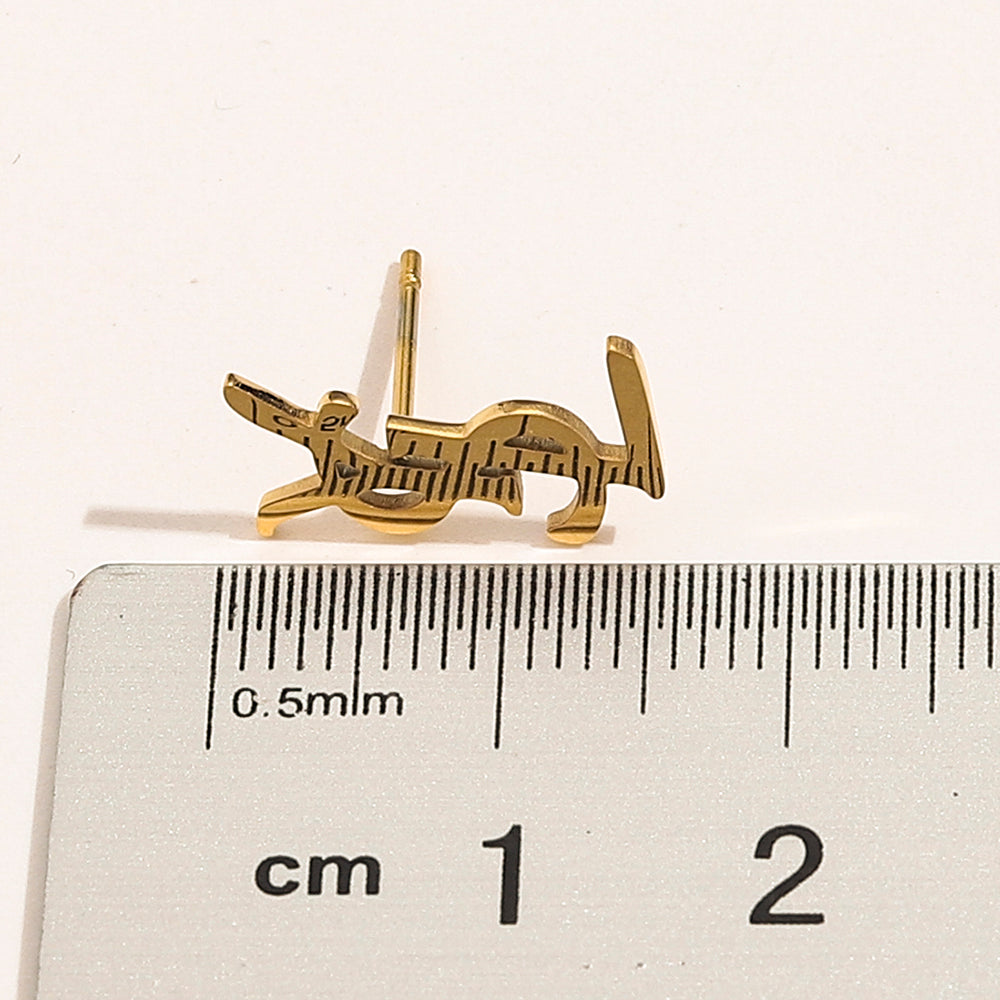 Schmuckset aus 304er Edelstahl: Ohrringe, Armband, Halskette