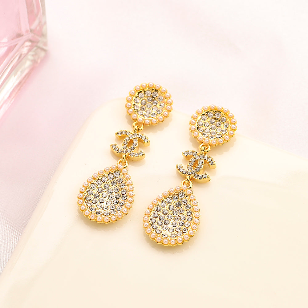304 Stainless Steel Textured Teardrop Dangle Earrings