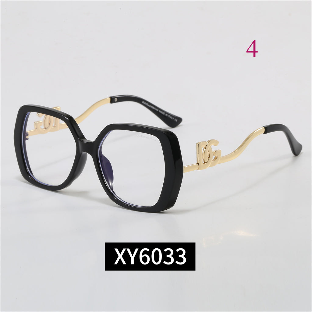Oversized Rounded Sunglasses with Metal Logo Temples