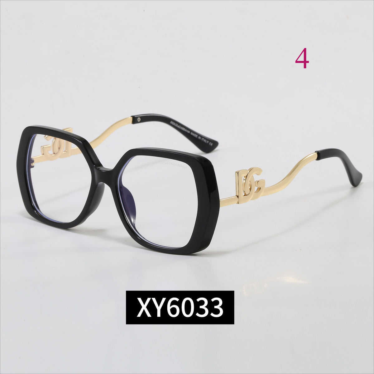 Oversized Rounded Sunglasses with Metal Logo Temples
