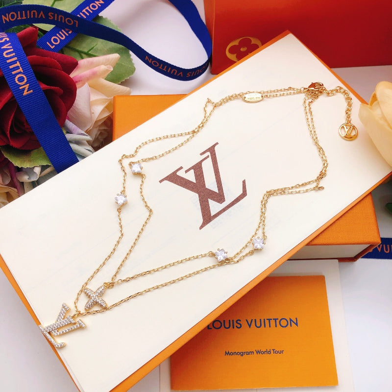 Geometric Floral Station Necklace