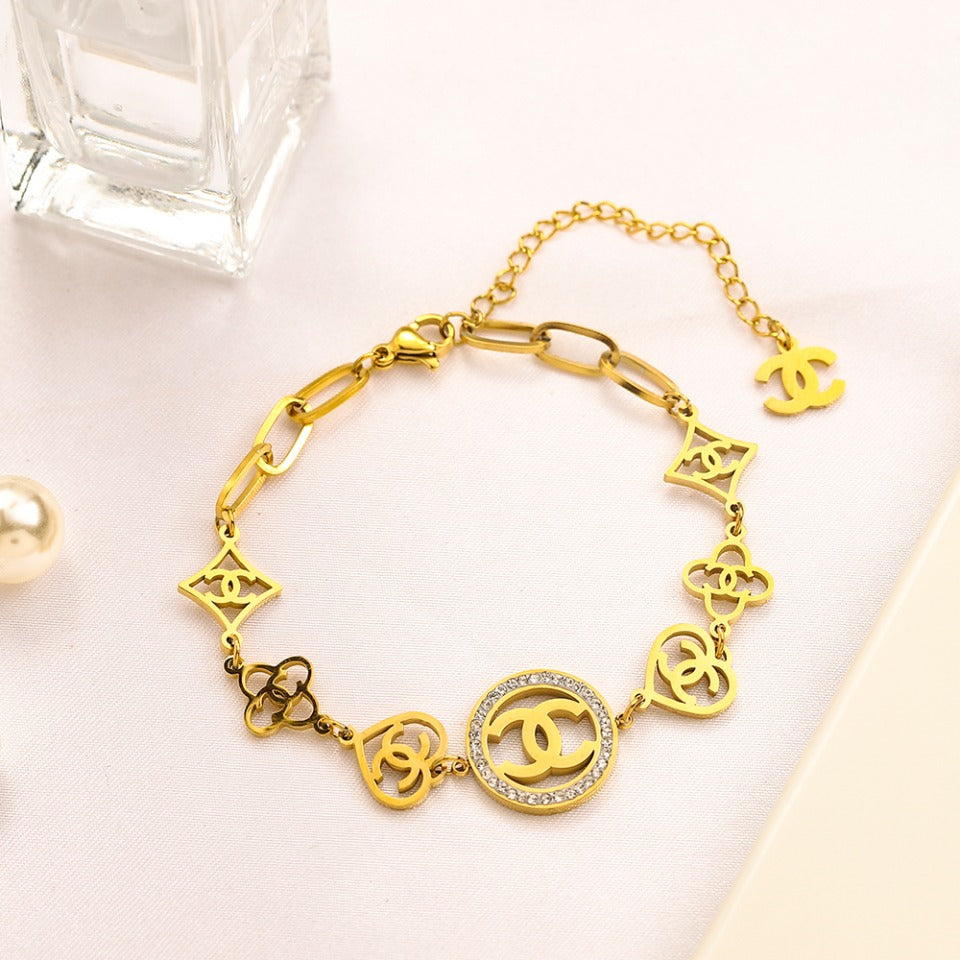 Set Collana Bracciale in Acciaio Inox 304
