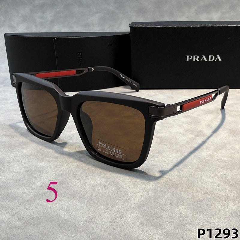 Bold Rectangular Sunglasses with Straight Browline