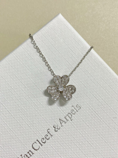 Clustered Flower Pendant Necklace - Size Options
