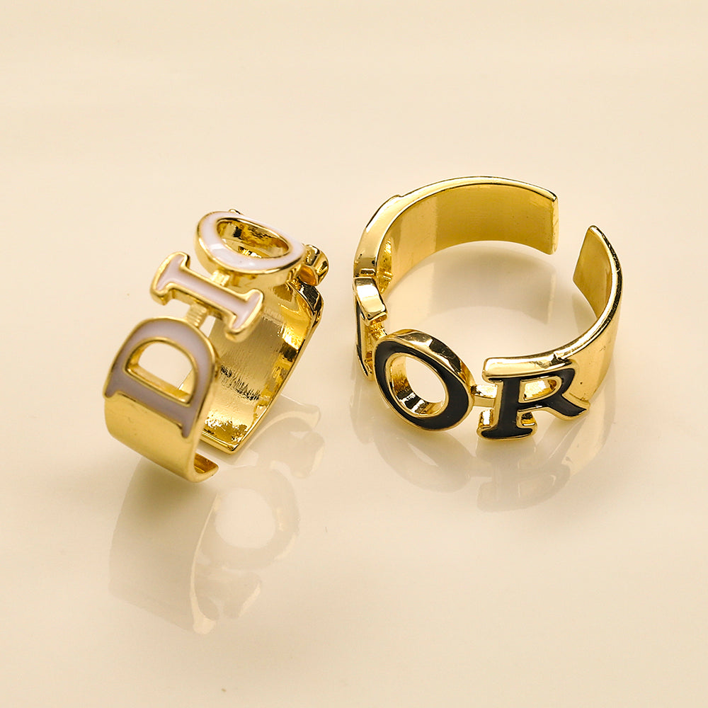Copper Zirconium Real Gold Plated Ring,Rings Collection、D*or  Series