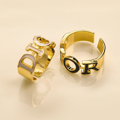 Copper Zirconium Real Gold Plated Ring,Rings Collection、D*or  Series