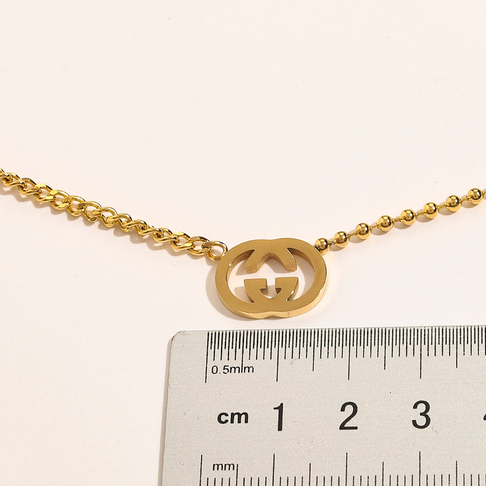 Set collana e orecchini in acciaio inossidabile 304