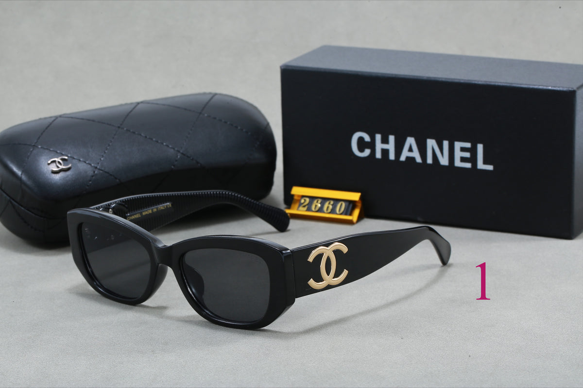 Rounded Cat-Eye Sunglasses with Interlocking Logo Temples