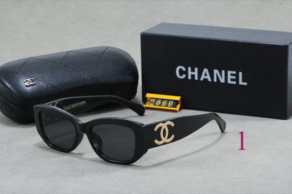 Rounded Cat-Eye Sunglasses with Interlocking Logo Temples