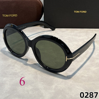 Round Statement Sunglasses with Keyhole Bridge