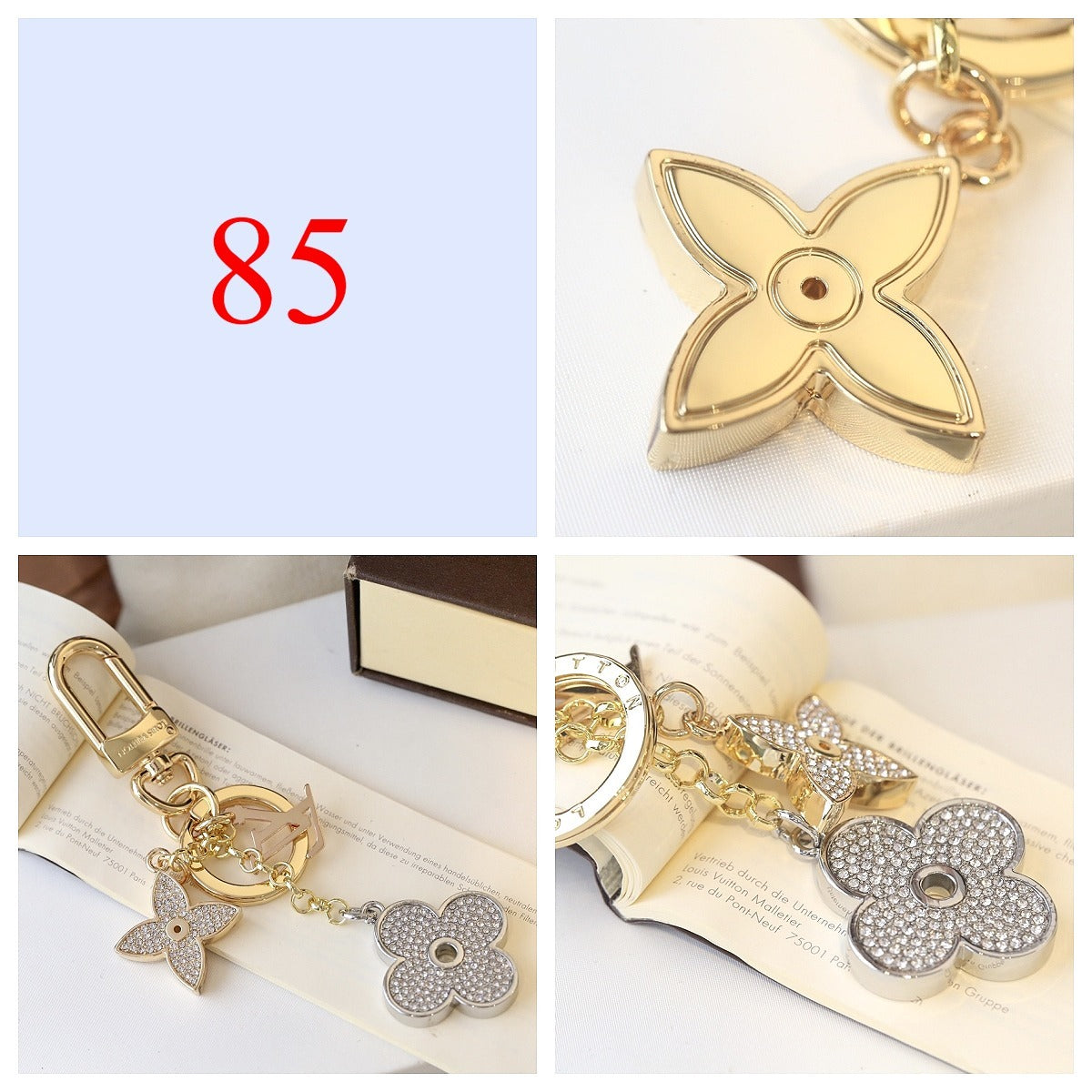 Premium Fashion Keychain Stylish Accessory、L*V Series、𝐊𝐞𝐲𝐜𝐡𝐚𝐢𝐧𝐬 & 𝐊𝐞𝐲 𝐑𝐢𝐧𝐠𝐬（𝐇）