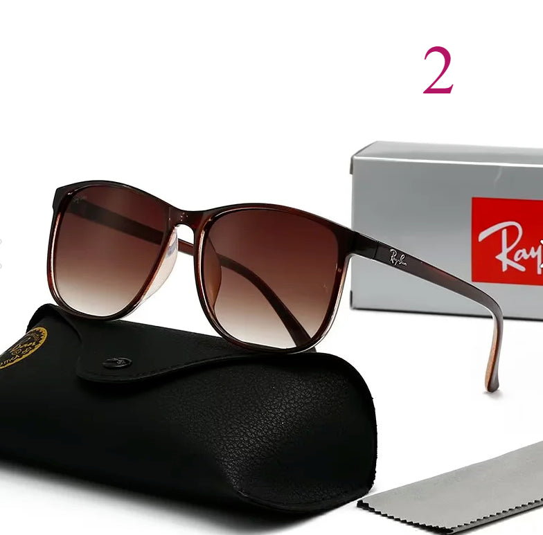 Oversized Square Sunglasses with Cutout Bridge
