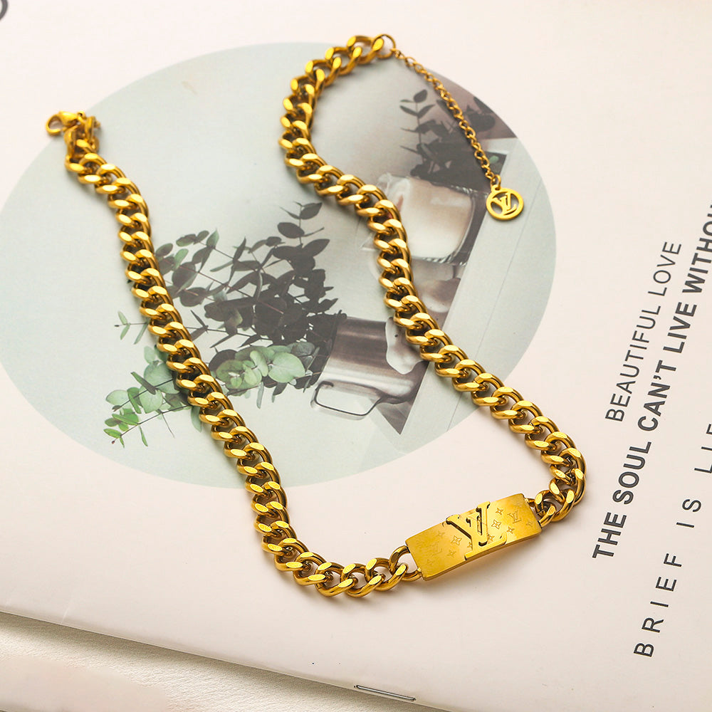 Set Collana Bracciale in Acciaio Inox 304