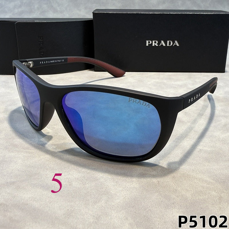 Wraparound Oval Sunglasses with Broad Frames