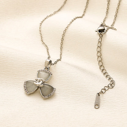 Copper Triple Heart Cluster Pendant Necklace