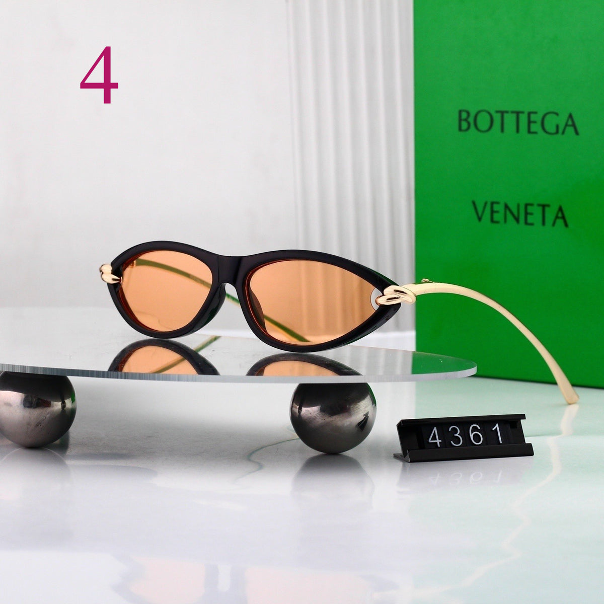 Slim Oval Sunglasses with Straight Temples
