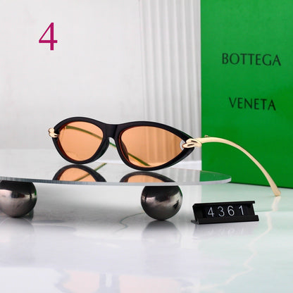 Slim Oval Sunglasses with Straight Temples