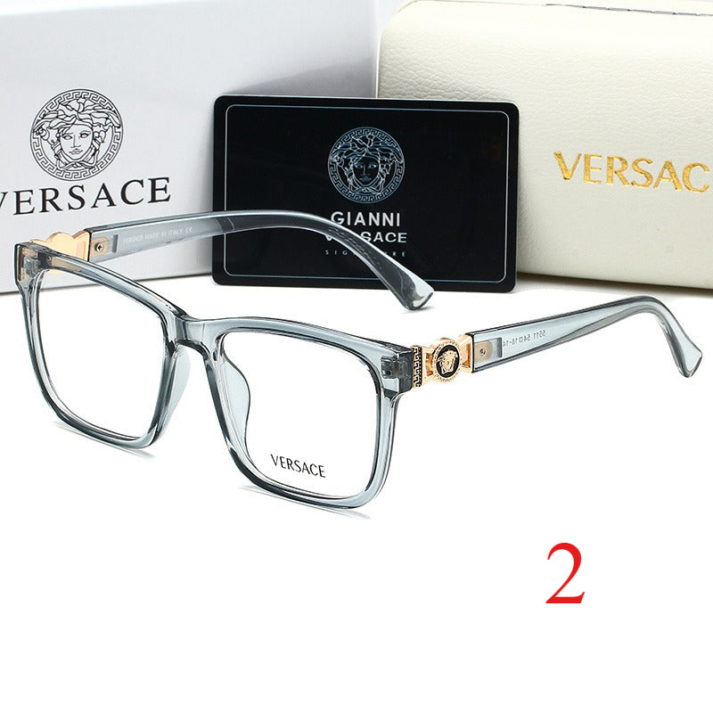 Square Clear-Lens Glasses with Decorative Hinges
