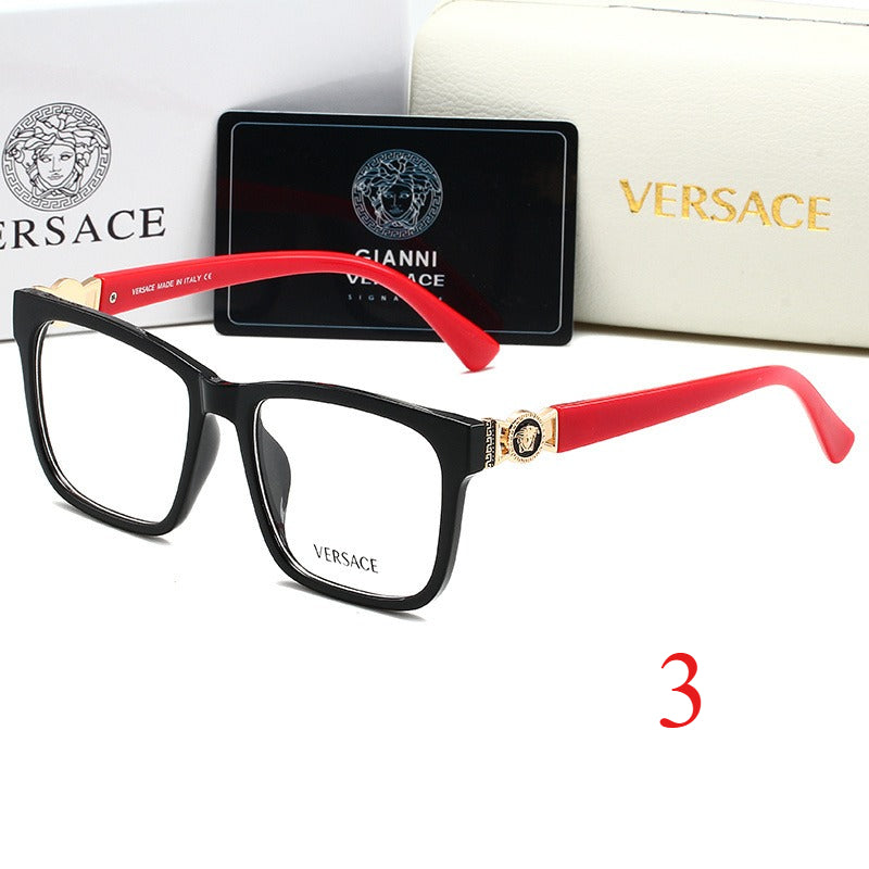 Square Clear-Lens Glasses with Decorative Hinges