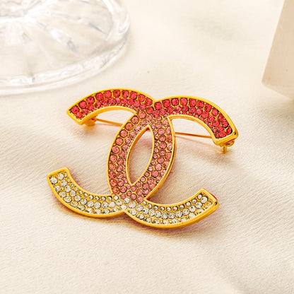 Alloy Stamped Logo Brooch,Brooches Collection、CH*NEL Series