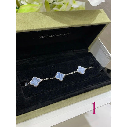Beaded-Edge Quatrefoil Station Bracelet