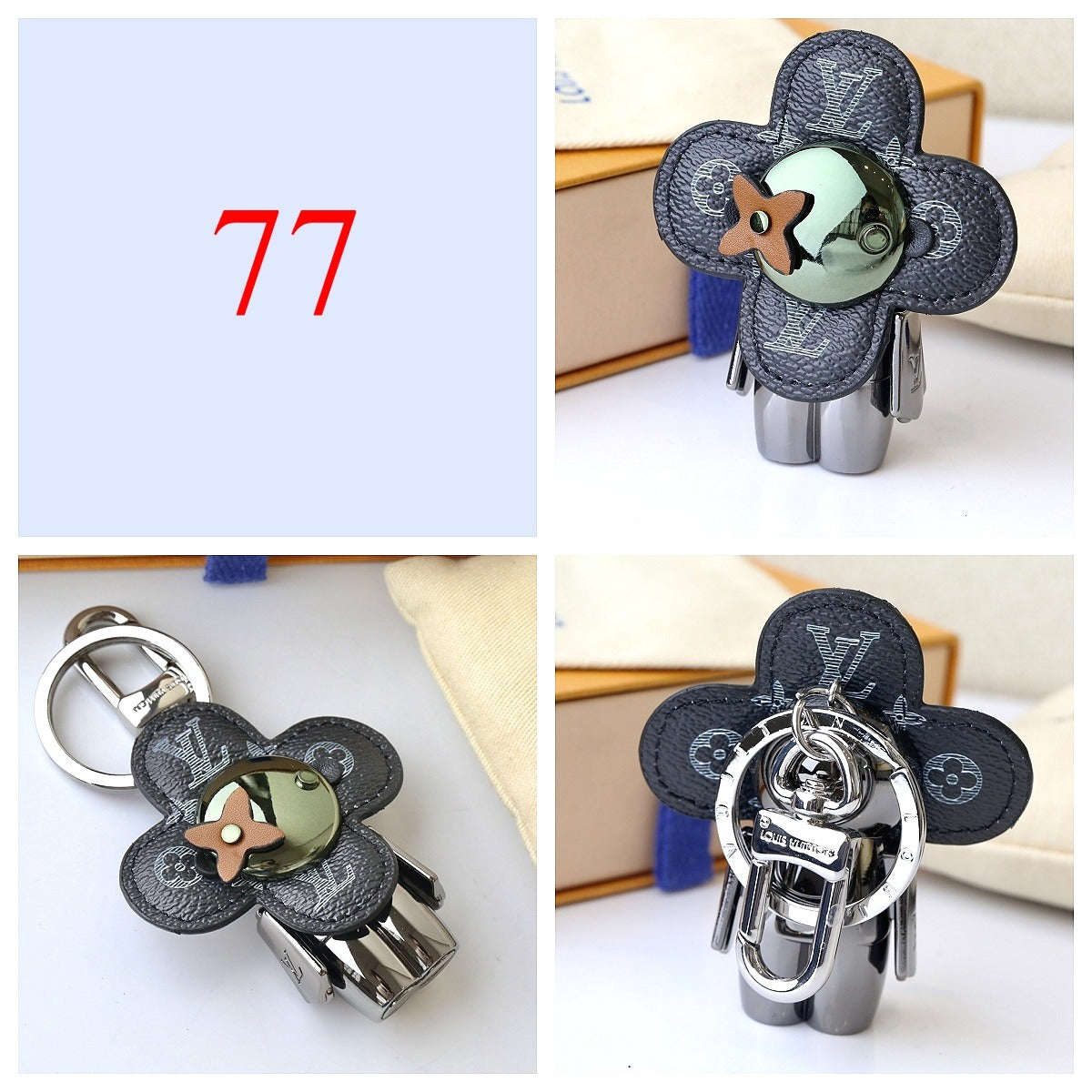 Premium Fashion Keychain Stylish Accessory、L*V Series、𝐊𝐞𝐲𝐜𝐡𝐚𝐢𝐧𝐬 & 𝐊𝐞𝐲 𝐑𝐢𝐧𝐠𝐬（𝐇）