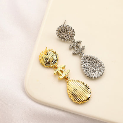 304 Stainless Steel Textured Teardrop Dangle Earrings