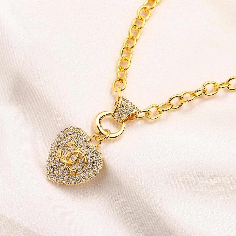 Set collana orecchini placcati oro vero stampato in lega