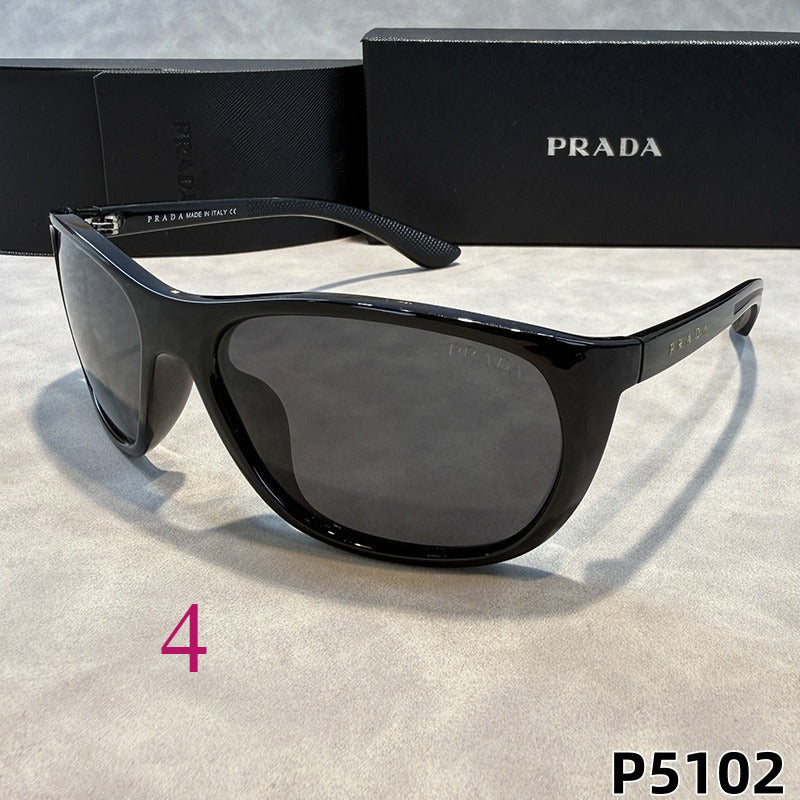 Wraparound Oval Sunglasses with Broad Frames