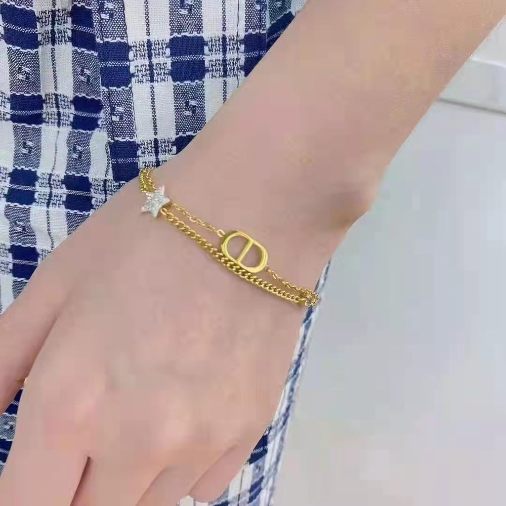 Braccialetto con logo stampato in acciaio inossidabile 304