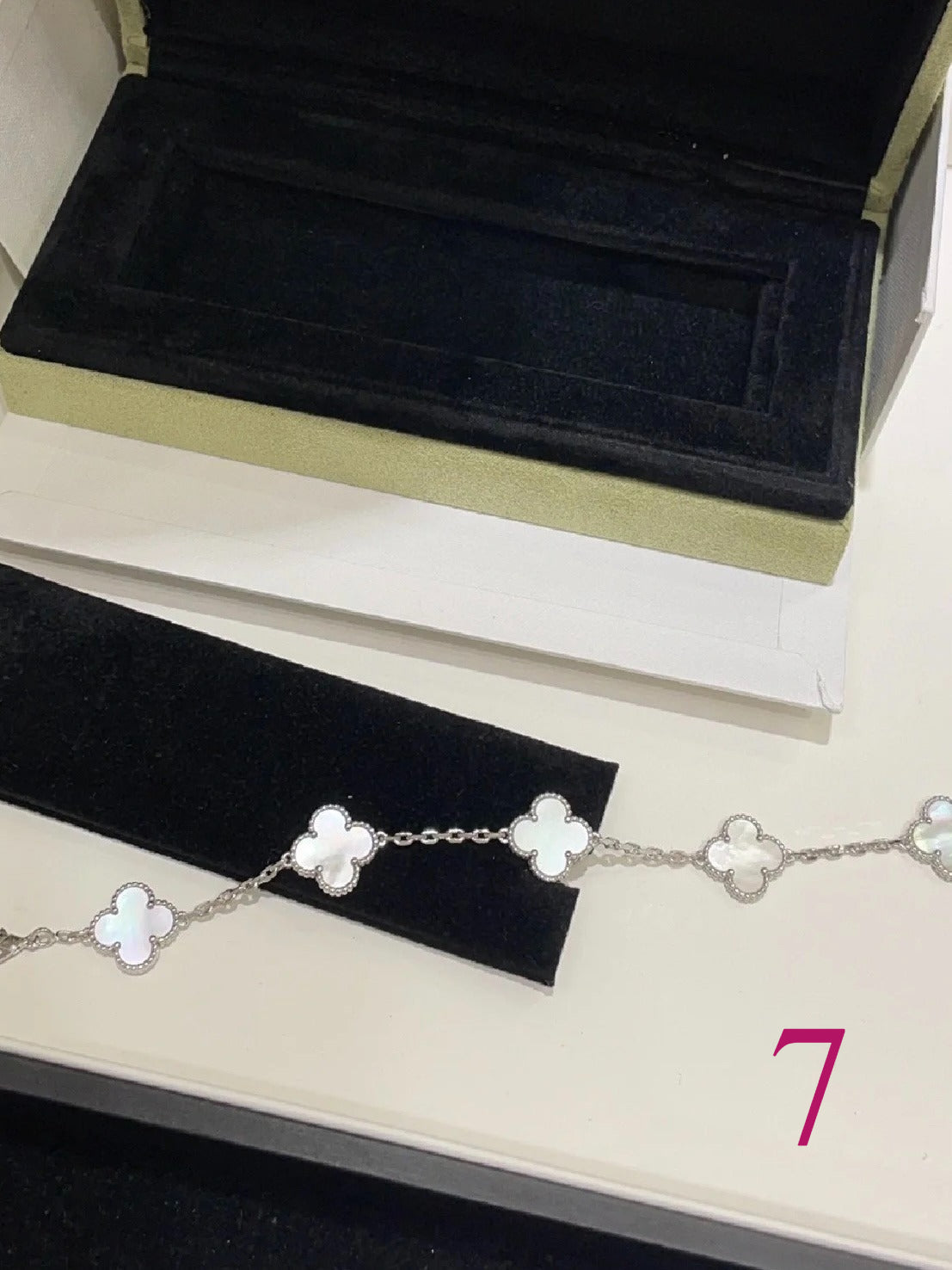Beaded-Edge Quatrefoil Station Bracelet