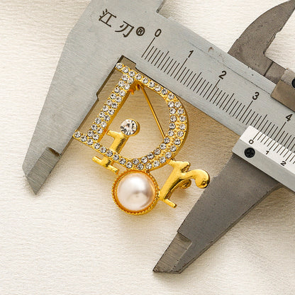 Alloy Steel Stamped Logo Brooch,Brooches Collection、D*or Series