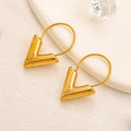304 Stainless Steel V-Motif Earrings, Bracelet & Necklace Collection