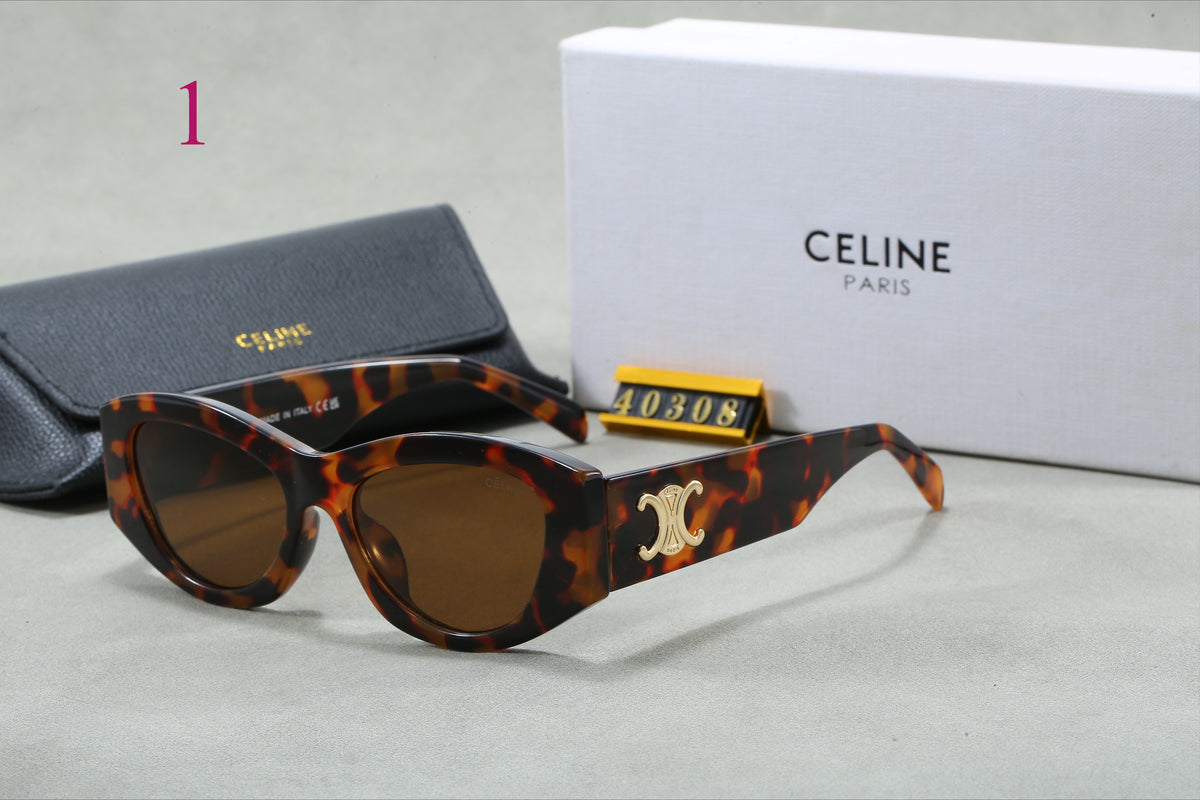 Cat Eye Sunglasses with Wide Temples