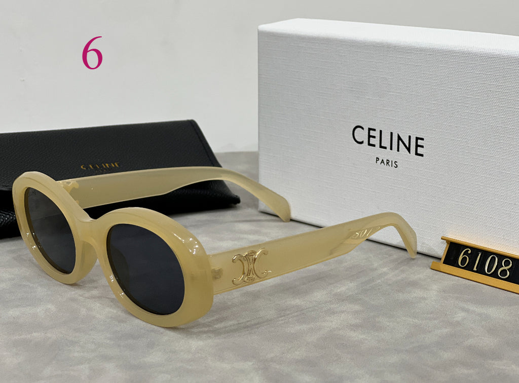 Retro Oval Thick Frame Sunglasses