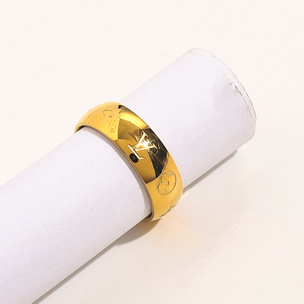 Ring aus Edelstahl 304 mit gestanztem Logo