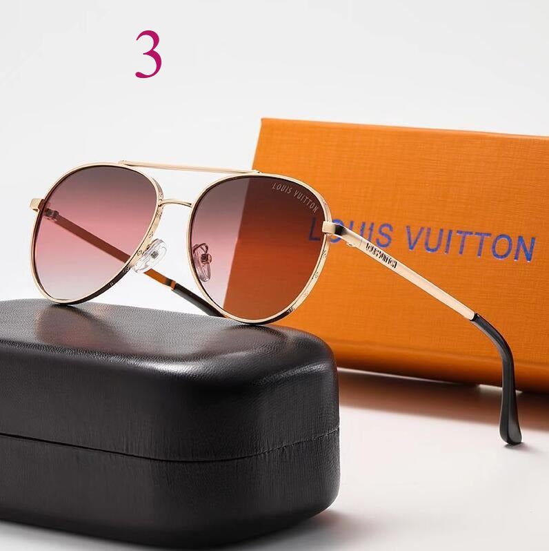 Oversized Aviator Sunglasses with Double Bridge