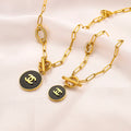 Set di collana e bracciale in acciaio inossidabile 304