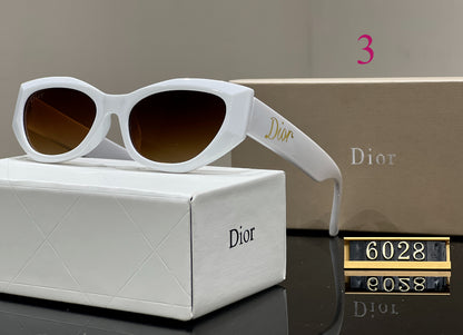 Small Oval Sunglasses with Flared Outer Corners