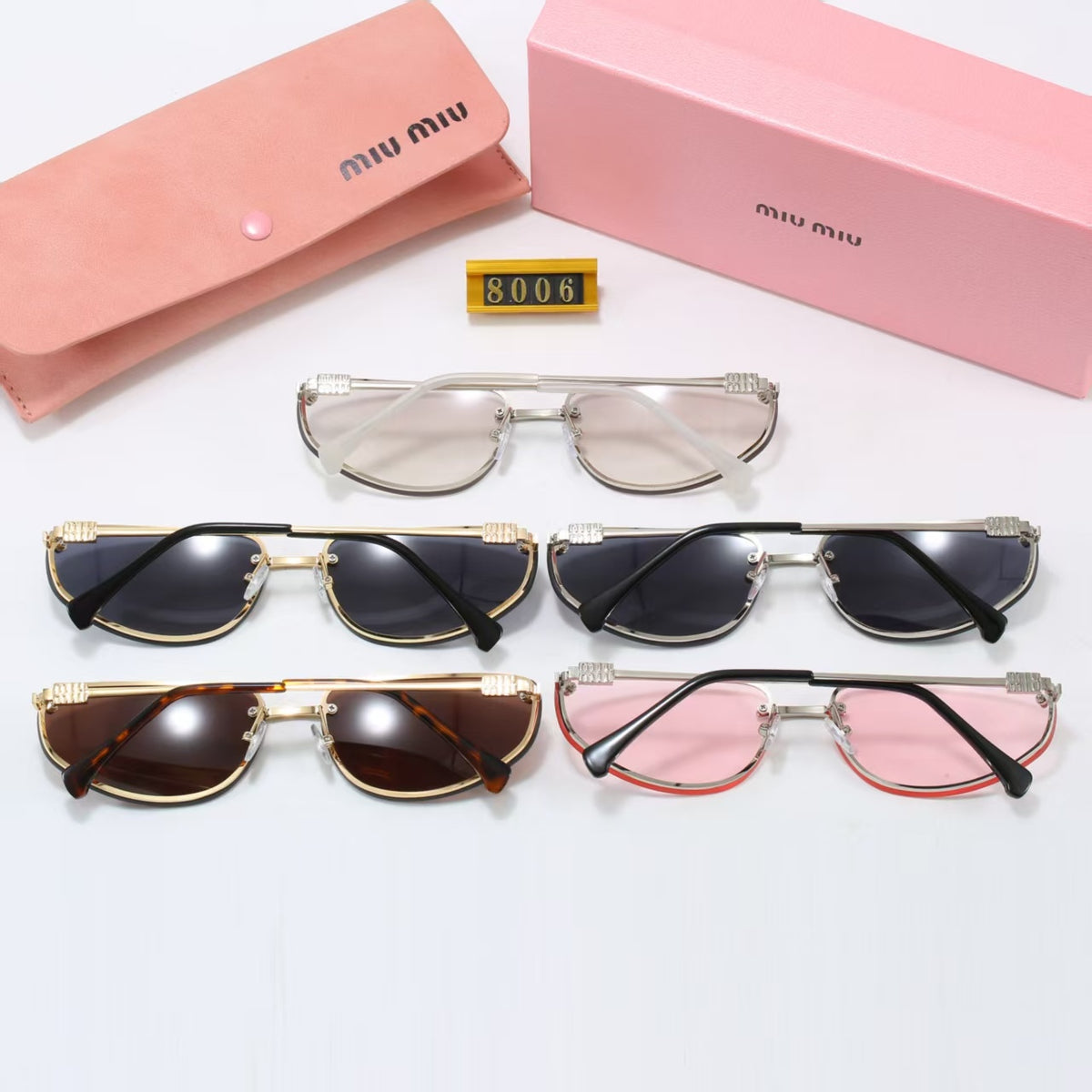 Classic Aviator Sunglasses with Wide Double Bridge
