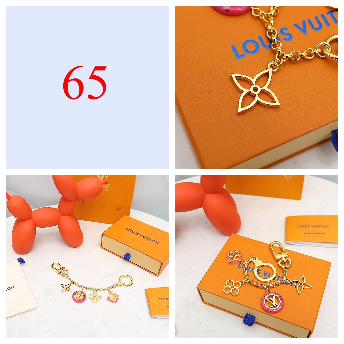 Premium Fashion Keychain Stylish Accessory、L*V Series、𝐊𝐞𝐲𝐜𝐡𝐚𝐢𝐧𝐬 & 𝐊𝐞𝐲 𝐑𝐢𝐧𝐠𝐬（𝐇）