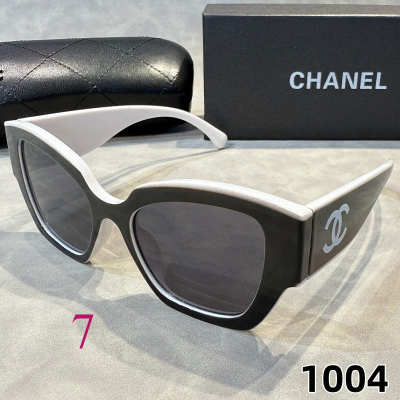 Angular Cat-Eye Sunglasses with Thick Faceted Frames